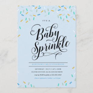 BABY SPRINKLES CONFETTI INVITATION EINLADUNG