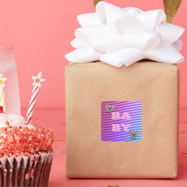 BABY SQUARE STICKER (Party)