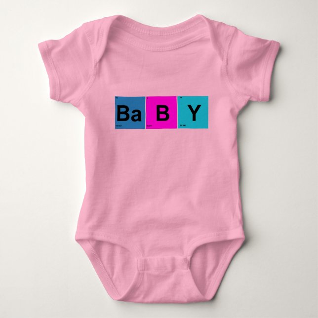 BaBY Squares from the Periodic Table of Elemente Baby Strampler (Vorderseite)
