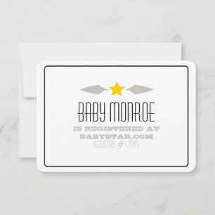BABY STAR REGISTRIERENDE KARTENBABY SHOWER EINLADUNG