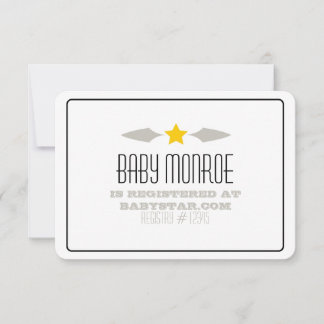 BABY STAR REGISTRIERENDE KARTENBABY SHOWER EINLADUNG