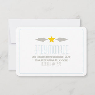 BABY STAR REGISTRIERUNGSKARTE-BABY-DUSCHE RSVP KARTE