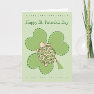 Baby Star Tortoise St Patrick's Day Card Karte