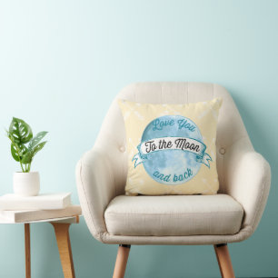 Baby Stat Liebe Sie zum Mondbogen Muster Kissen