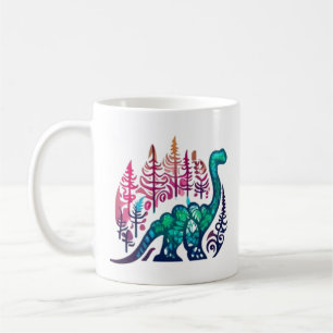 Baby Stegosaurus Dinosaur Farbenwald Kaffeetasse