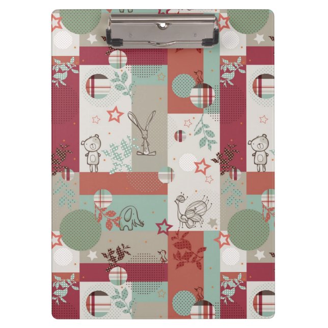 Baby-Steppdecken-Muster 2 Klemmbrett (Vorderseite)