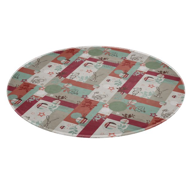 Baby-Steppdecken-Muster 2 Schneidebrett (Ecke)