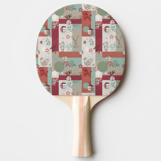Baby-Steppdecken-Muster 2 Tischtennis Schläger (Vorderseite)
