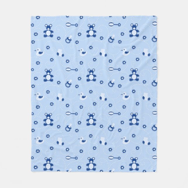 Baby-Steppdecken-Muster Fleecedecke (Vorderseite)
