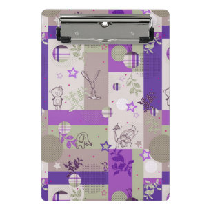 Baby-Steppdecken-Muster Mini Klemmbrett