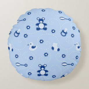 Baby-Steppdecken-Muster Rundes Kissen