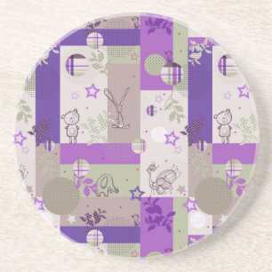 Baby-Steppdecken-Muster Sandstein Untersetzer