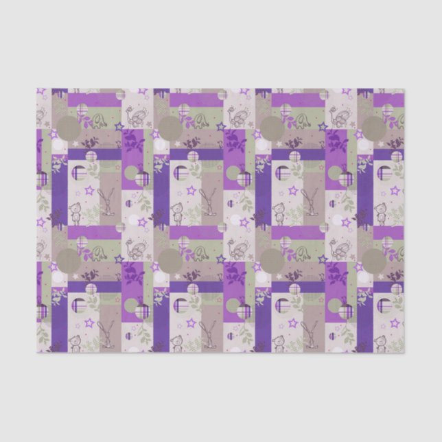 Baby-Steppdecken-Muster Seidenpapier (Vorderseite)