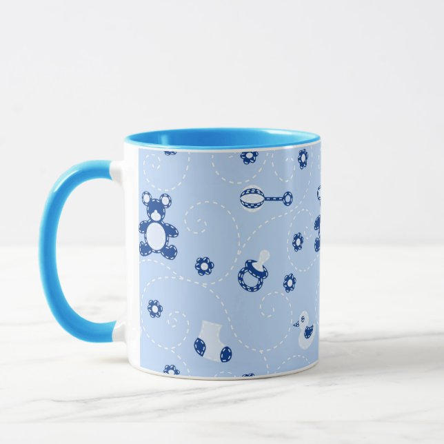 Baby-Steppdecken-Muster Tasse (Links)