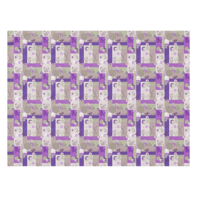Baby-Steppdecken-Muster Tischdecke (Vorderseite (Horizontal))