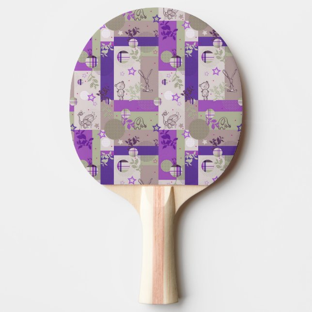 Baby-Steppdecken-Muster Tischtennis Schläger (Vorderseite)