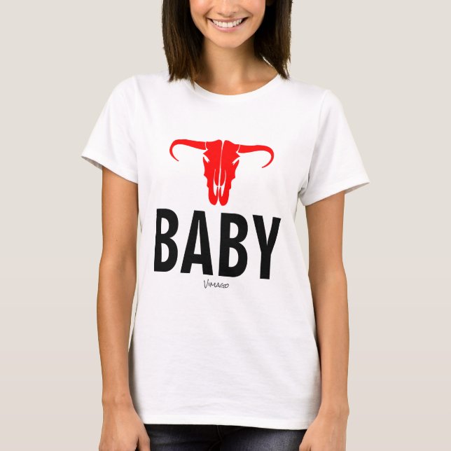Baby Stier durch VIMAGO T-Shirt (Vorderseite)