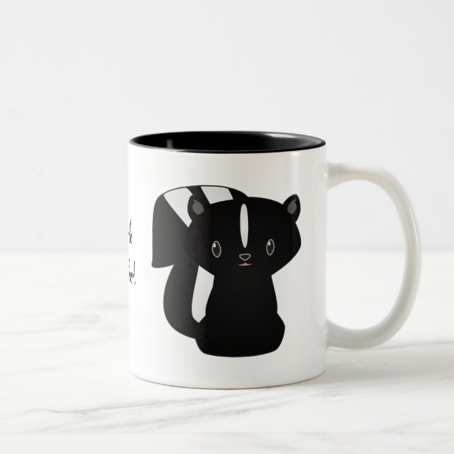 Baby-Stinktier-Tasse Zweifarbige Tasse (Rechts)
