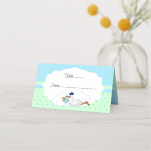 Baby Stork Baby Boy Babydusche Platzkarte