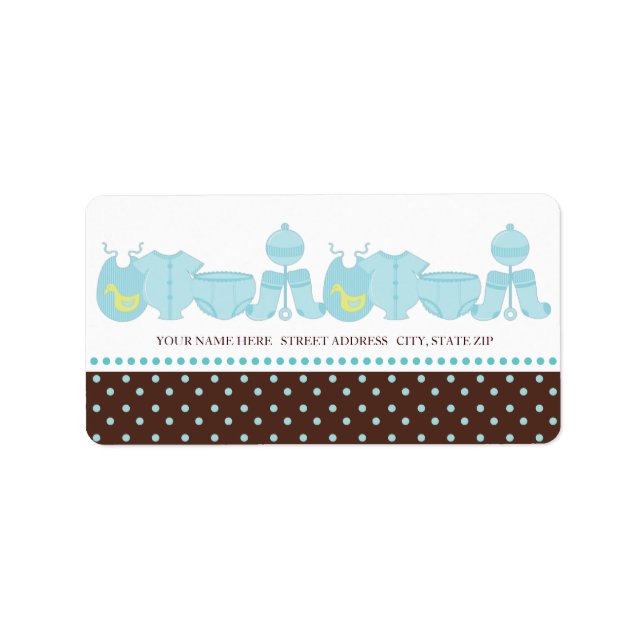 Baby Stuff Address Labels Adressaufkleber (Vorne)