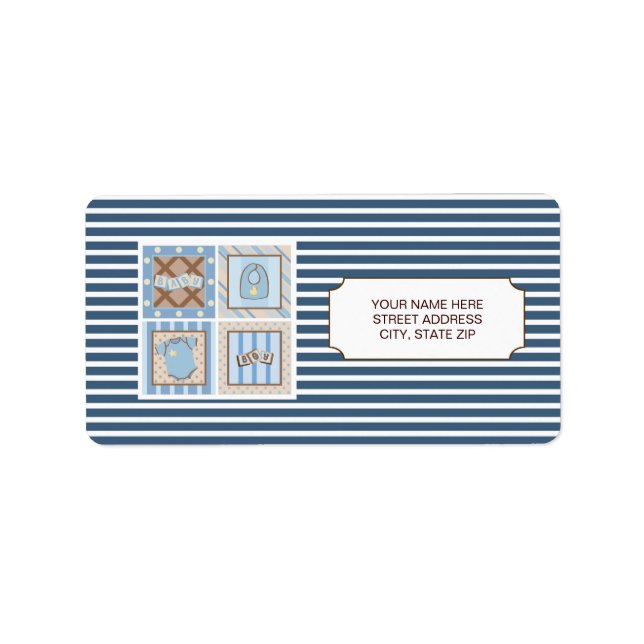 Baby Stuff Address Labels Adressaufkleber (Vorne)