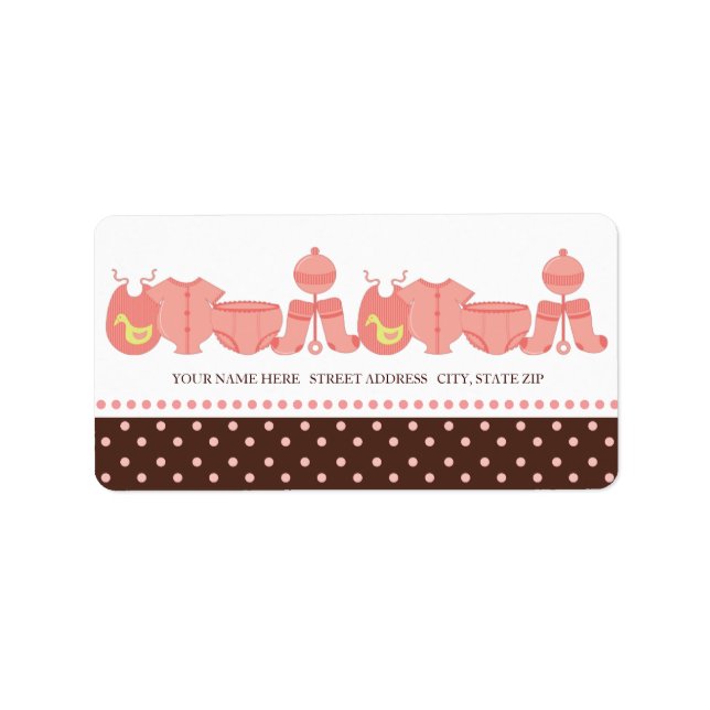 Baby Stuff Address Labels Adressaufkleber (Vorne)