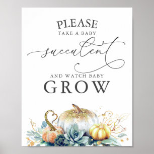 Baby Succulents bevorzugen die Unterschrift für Ih Poster