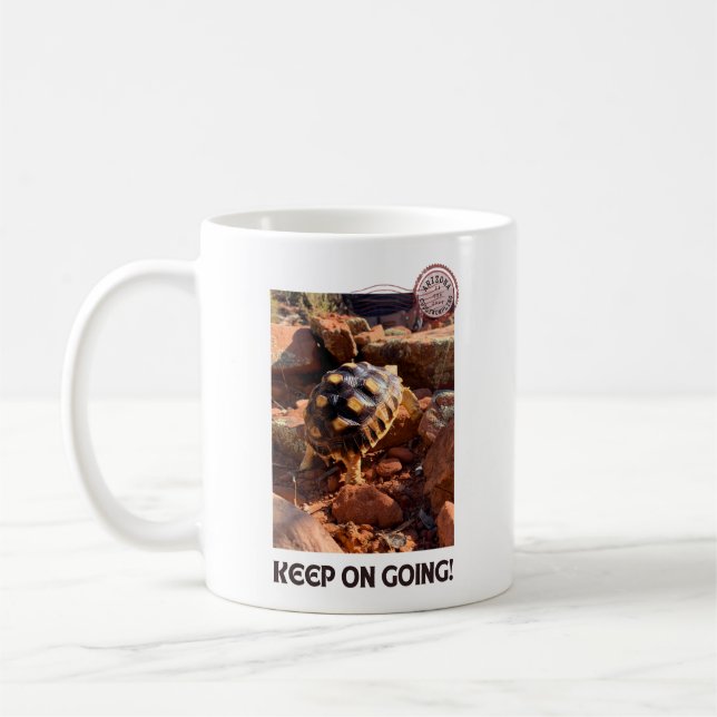 Baby Sulcata Wandern in Sedona Rote Felsen Arizona Kaffeetasse (Links)
