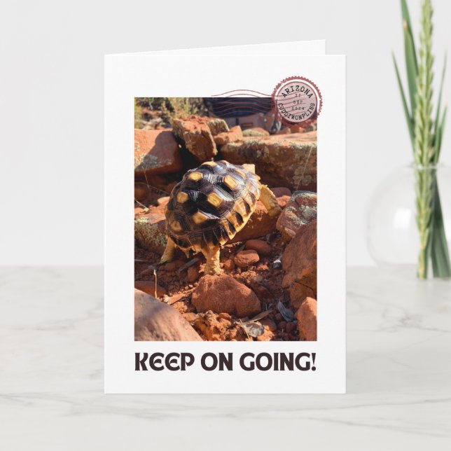 Baby Sulcata Wandern in Sedona Rote Felsen Arizona Karte (Vorderseite)