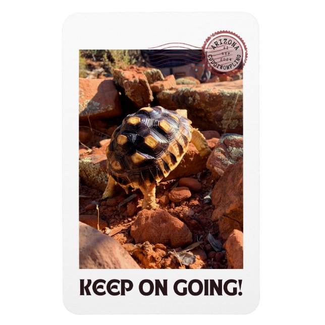 Baby Sulcata Wandern in Sedona Rote Felsen Arizona Magnet (Vertikal)