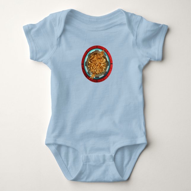 Baby Superhero Ironman Food Arc Reactor  Baby Strampler (Vorderseite)