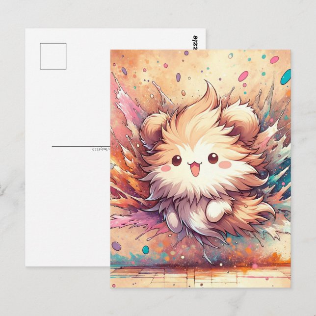 Baby, süße Tier Eichhörnchen, Postüberquerung Postkarte (Vorne/Hinten)