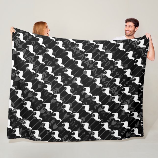 Baby Swaddle Schwarz-weiß Llama Arrow Muster Fleecedecke (Beispiel)