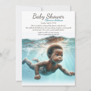 Baby Swimming Unterwasser Dreams Baby Dusche Einladung
