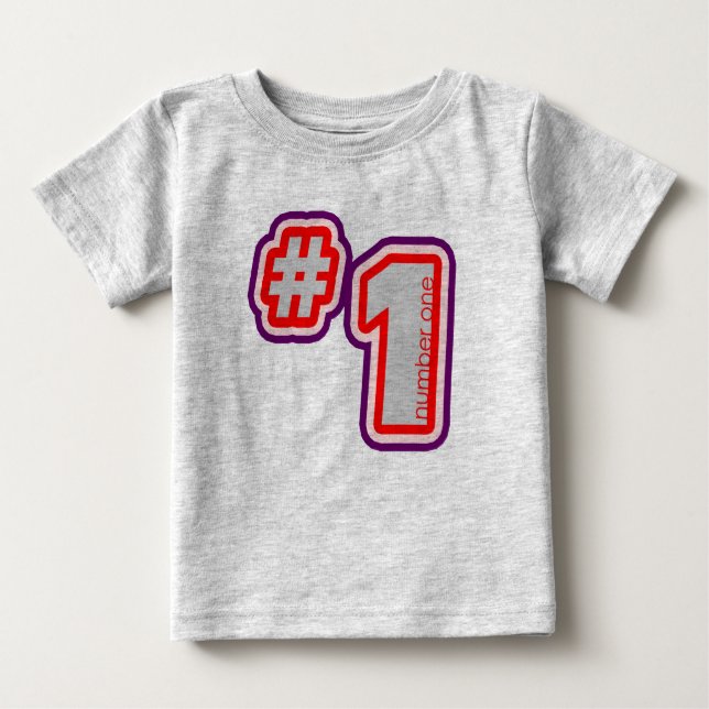 Baby-T - Shirt der Nr.-eine (Vorderseite)
