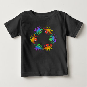 Baby-T-Shirt - Farbverlauf Krake (lebendig) Baby T-shirt