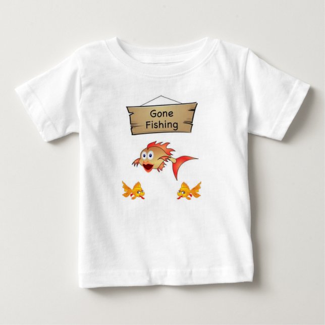 Baby T - Shirt Fischen (Vorderseite)