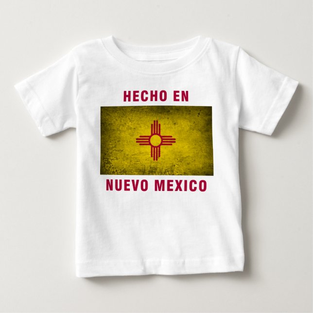 Baby-T - Shirt - Flagge Hecho en Nuevo Mexiko (Vorderseite)