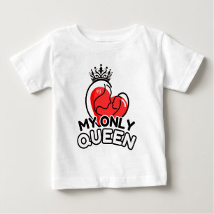Baby T - Shirt : Meine einzige Königin (weiß)