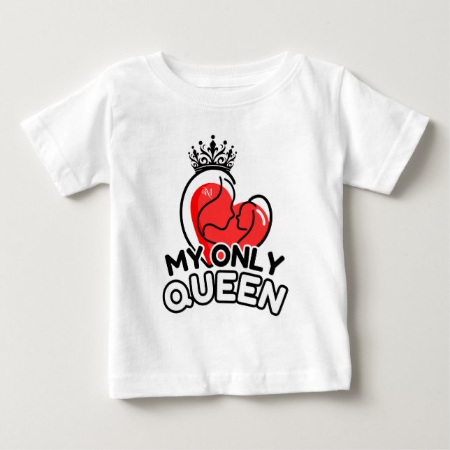Baby T - Shirt : Meine einzige Königin (weiß) (Vorderseite)
