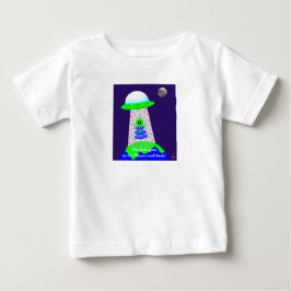 Baby T-Shirt mit Alien und Mond von Jo Images