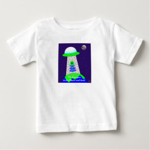 Baby T-Shirt mit Alien und Mond von Jo Images