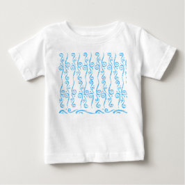 Baby-T-Shirt mit blauen Schwirlen Baby T-shirt