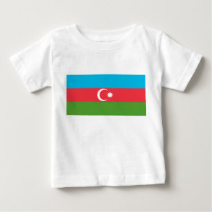 Baby T - Shirt mit der Flagge Aserbaidschans