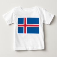 Baby-T - Shirt mit der Flagge Islands