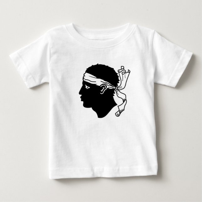 Baby T - Shirt mit der Flagge von Korsika (Vorderseite)