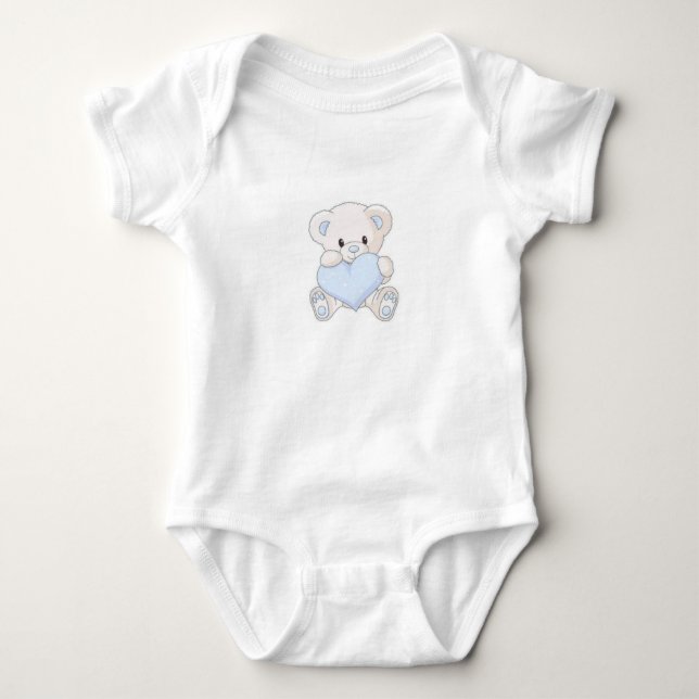 Baby-T-Shirt mit einem Bären Baby Strampler (Vorderseite)