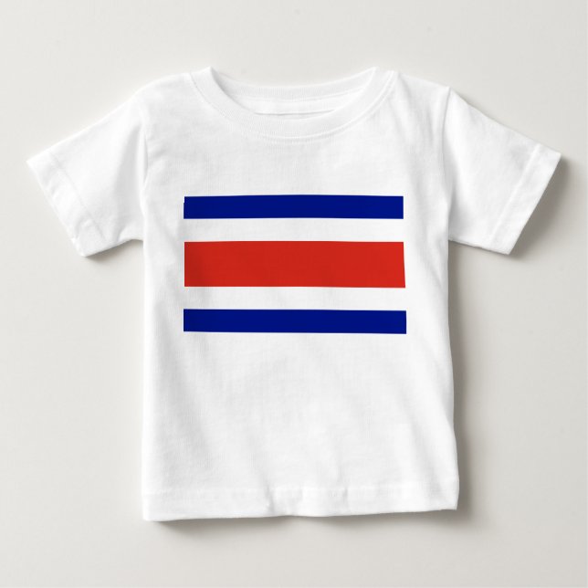 Baby T - Shirt mit Fahne von Costa Rica (Vorderseite)