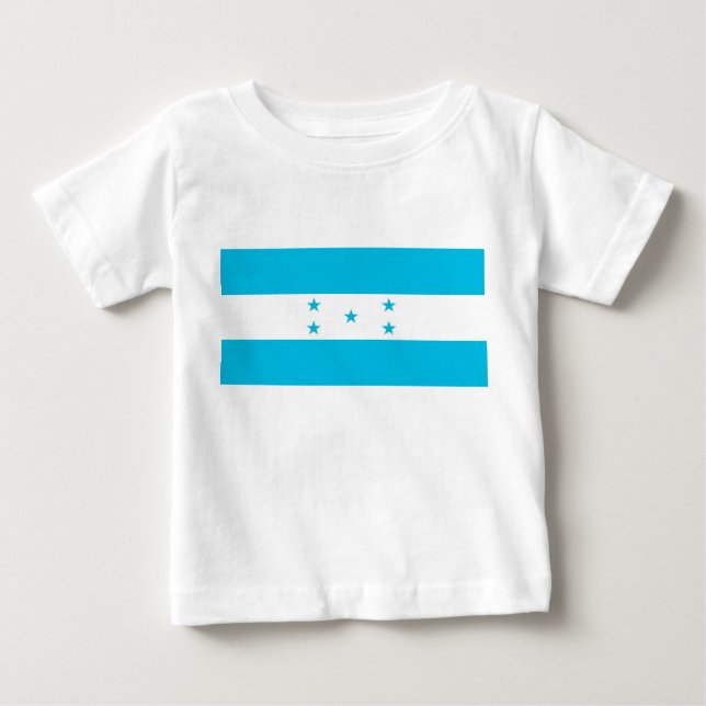 Baby T - Shirt mit Fahne von Honduras (Vorderseite)