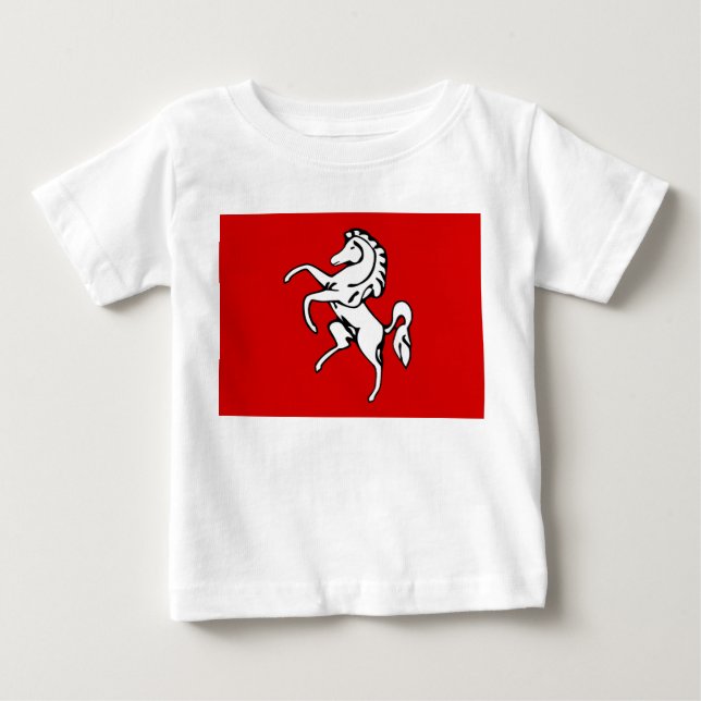 Baby T - Shirt mit Flag Kent, England (Vorderseite)